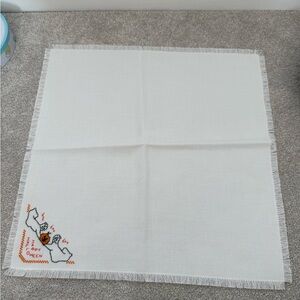 White Embroidered Halloween cloth